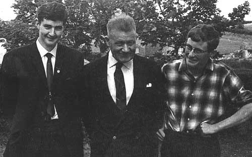 Joe Smith from Ballinacree with Brendan and Finian Connaughton