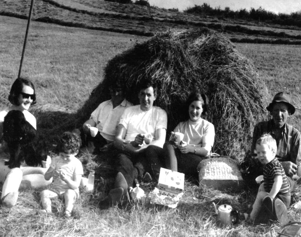 Smiths Haymaking: Teatime in the hayfield for the Smiths of Halfcarton