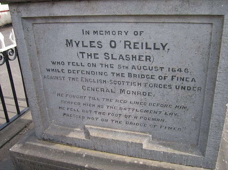 Monument to Myles O'Reilly "The Slasher" in Finea