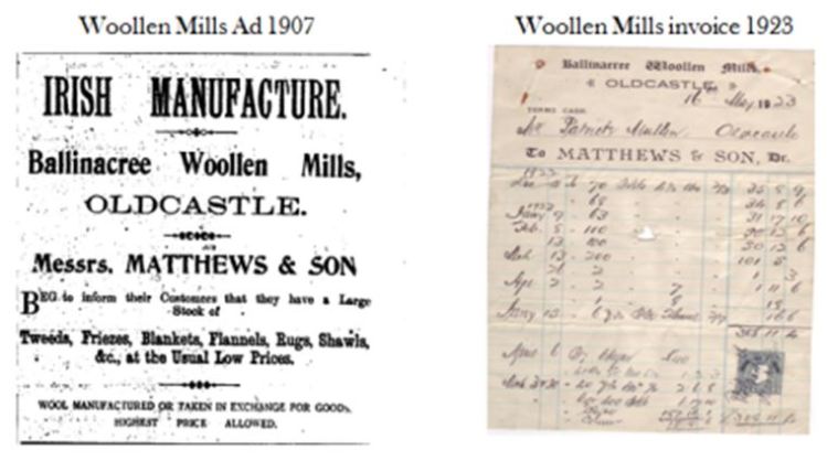 Woollen Mills Advert and Invoice